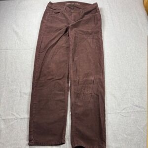 American Eagle 90s Straight Corduroy Pants Brown Mens 35x29 BOHo Hippie Festival